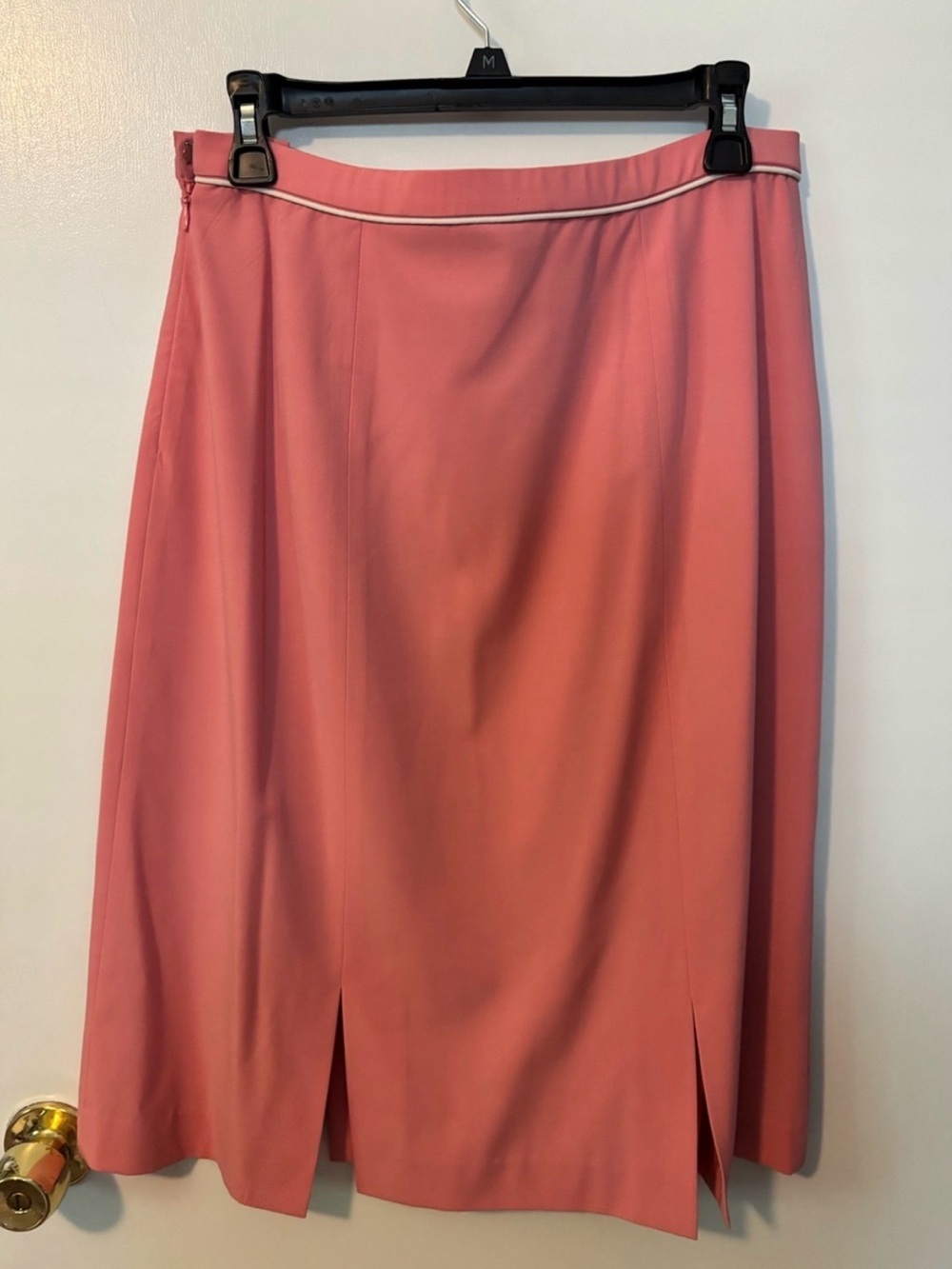 Vintage 90s Butter Mom Mobwife Dialogue Coral A-Line Midi Skirt 14